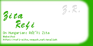 zita refi business card